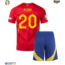 Otroški Nogometni dresi Španija Pedri Gonzalez #20 Domači EP 2024 Kratek Rokav (+ Kratke hlače)